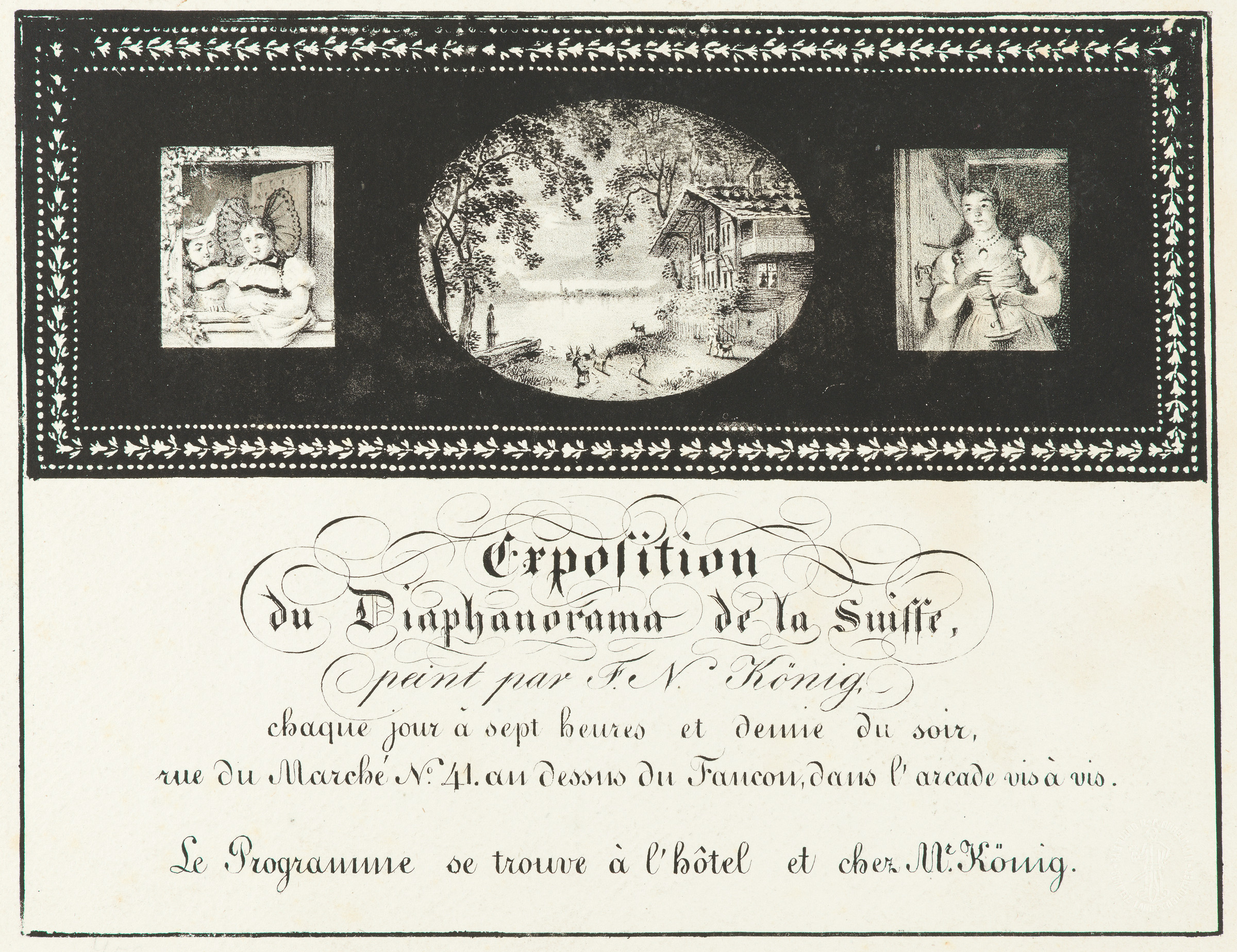 Werbeplakat für das Transparent-Kabinett in Bern